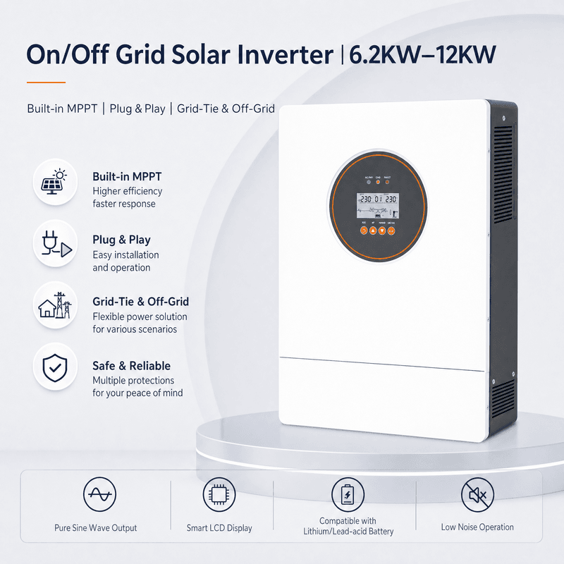 Onduleur solaire hybride reseau/hors reseau ES 6~12kW - 1